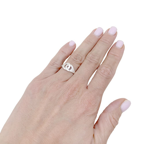 Bague 50 Bague Dinh Van, "Menottes R8", or blanc. 58 Facettes 34978