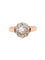 Bague 58 Bague marguerite or rose diamants taille rose 0.7 carat 58 Facettes 1090.4
