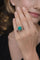 Bague 55 Bague émeraude sertie de diamants – Style vintage classique 58 Facettes 50382