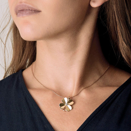 Pendentif Pendentif Porte Bonheur en or jaune, or rose et diamants 58 Facettes HAV0960