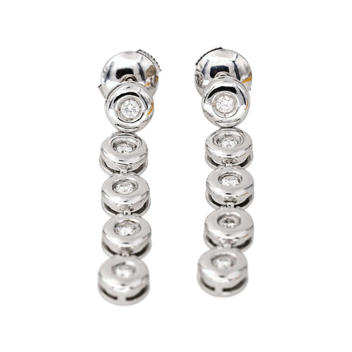 Boucles d'oreilles Boucles d'oreilles Pendantes Or blanc Diamant 58 Facettes 3394811CN