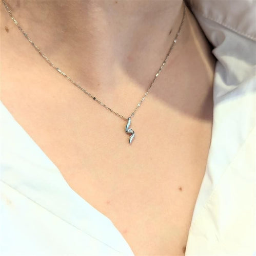 Collier Collier en or blanc et diamant 58 Facettes 30460