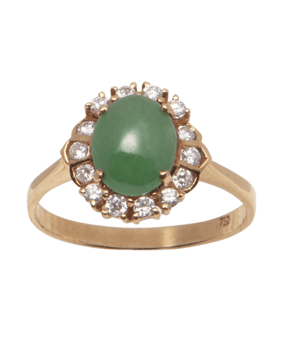 Bague 55 Bague marguerite Or jaune 18K Jade Diamant 58 Facettes BO220948/CHARMEDASIE