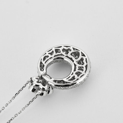 Collier Collier Or blanc & Diamants 58 Facettes