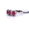 Bague 54 Bague en or blanc 18 kt avec rubis et diamants 58 Facettes