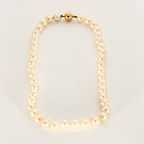 Collier Perles Akoya or jaune 58 Facettes