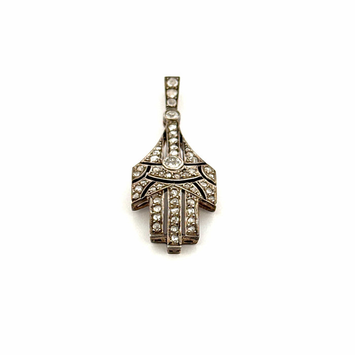 Pendentif Pendentif ancien main de fatma en or et diamants 58 Facettes