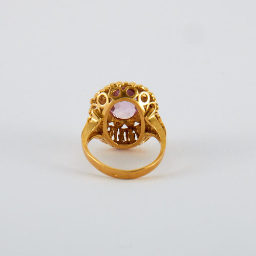 Bague 49.5 Bague Vintage Or jaune 58 Facettes