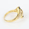 Bague vintage en or jaune 18 carats avec diamants et saphirs