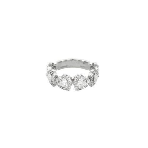 Bague 52 Messika - Alliance Joy Cœur Multi en or blanc et diamants 58 Facettes