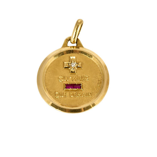 Bague AUGIS - Médaille d'amour en or jaune 58 Facettes ENG10903