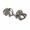 Boucles d'oreilles en argent et or bas avec gros diamants
