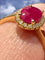 Bague 54 Bague rubis pavage Diamants 58 Facettes 7455 A