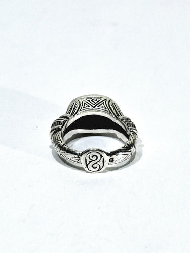 Bague 57 Bague cabochon lapis-lazuli en argent 925 58 Facettes