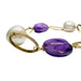 Bracelet Contemporary 18k gold bracelet with amethyst and pearl 58 Facettes Q1000A