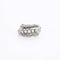 Bague 49 Bague diamants lignes et volutes en or blanc et platine 58 Facettes
