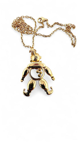 Collier Pendentif Happy Clown Chopard avec chaîne forçat 58 Facettes