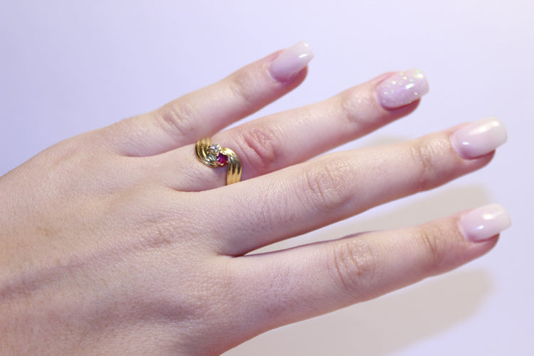 Bague 51 Bague Diamant et Rubis 58 Facettes