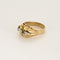 Bague 55,5 Bague or jaune, platine et diamants 58 Facettes HOU5529