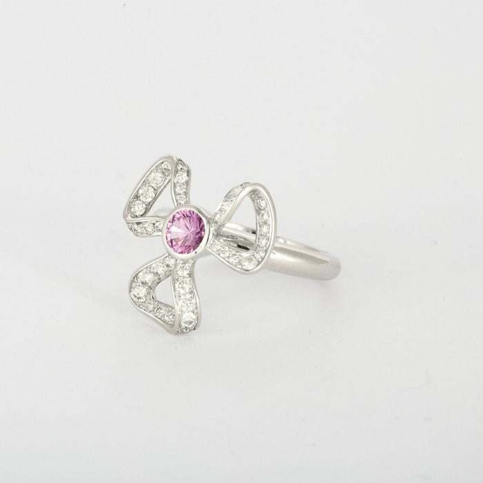 53 MELLERIO - Marie-Antoinette - Bague or gris, diamants, saphir 58 Facettes J1WG111-SD53