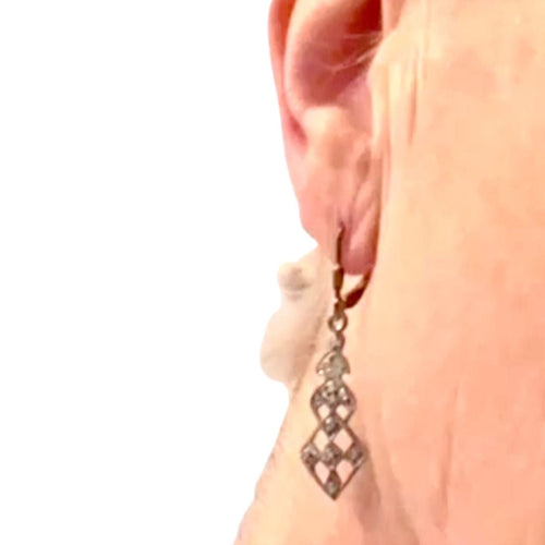 Boucles d'oreilles BOUCLES D'OREILLES ART NOUVEAU DIAMANTS 58 Facettes A2546