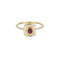 Bague 55.5 Bague or jaune et gris, rubis et diamants 58 Facettes PL08