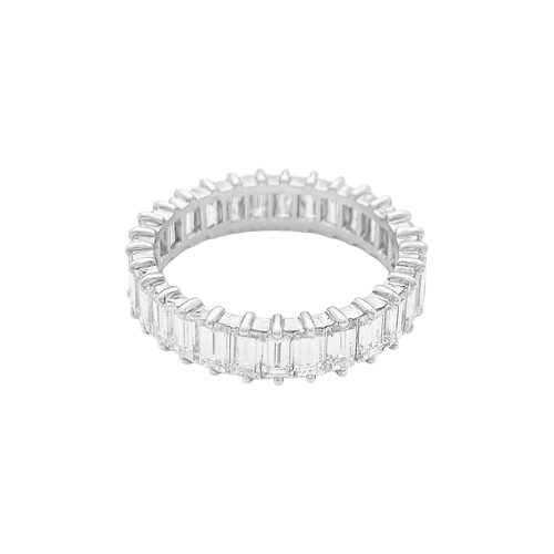 Bague 54 Alliance tour complet, diamants baguettes. 58 Facettes 34755