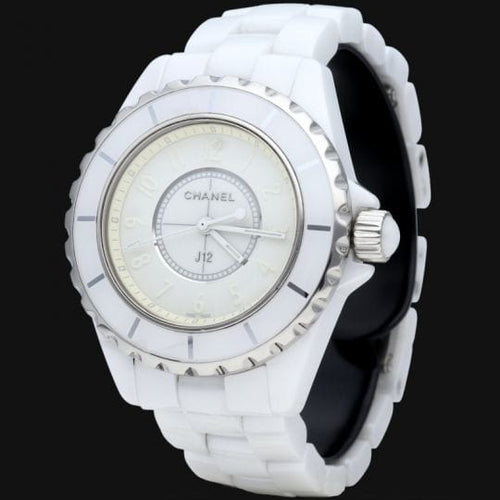Montre Montre Chanel J12 33 mm Blanc Fantôme 58 Facettes MT41313