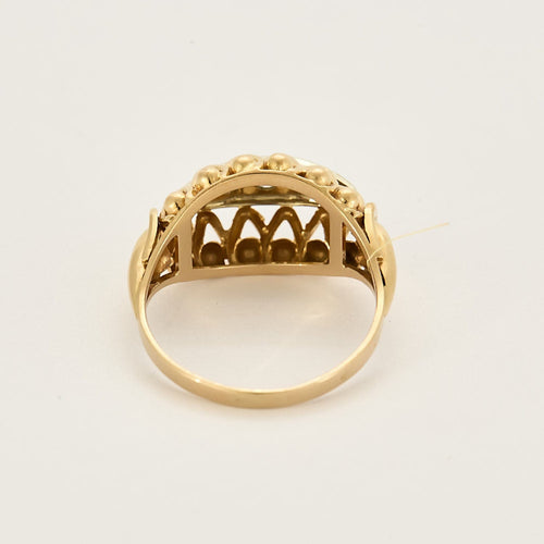 Bague 58 Bague en or jaune et diamants 58 Facettes CHAL0636