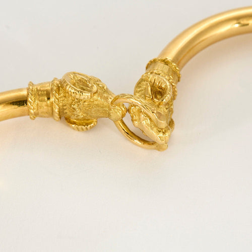 Bracelet Bracelet tête de bélier en or jaune 58 Facettes LP1194