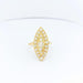 48 Marquise ring in yellow gold and diamonds 58 Facettes 29588