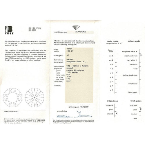 Bague 51 Bague solitaire en or rose, diamant 1 carat. 58 Facettes 32094