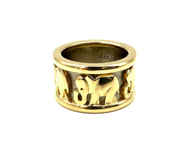 Bague 51 CARTIER. Collection "Pharaon", bague 2 ors 18K 58 Facettes