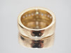 Ring 53 Yellow gold ribbon ring, triple row of diamonds 58 Facettes