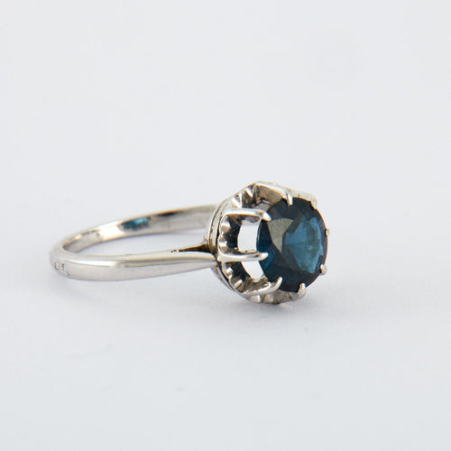 Bague 51 Bague Saphir Or Blanc Platine 58 Facettes