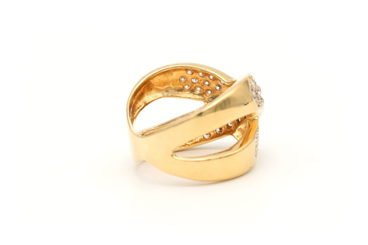 Bague 51 Bague contemporaine or jaune, diamants 58 Facettes 22456
