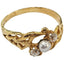 Bague Bague Art Nouveau diamants old mine et perle de culture en or jaune 18k 58 Facettes A834