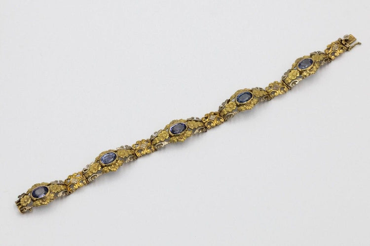 Bracelet Bracelet ancien avec saphirs en or 18 carats 58 Facettes 11733