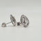 Boucles d'oreilles Boucles d'oreilles en or blanc 18 carats serties de diamants naturels 58 Facettes