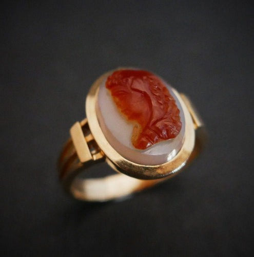 Bague 54.5 Bague Chevalière Camée 58 Facettes 848731