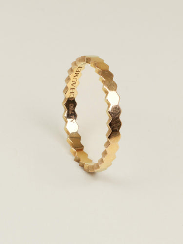 Bague 54 CHAUMET Alliance or rose Bee My Love 58 Facettes 1208.3