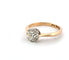 Bague 57 Bague 2059 M en or jaune 18 carats et platine avec diamant solitaire 58 Facettes