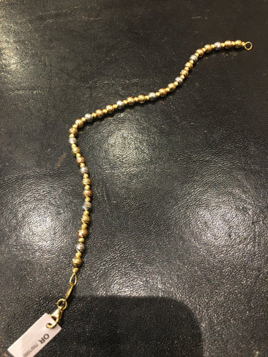 Bracelet 3 Ors 18 Carats 58 Facettes