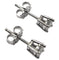 Boucles d'oreilles Boucles d'oreilles clous classiques avec diamant naturel, taille brillant, or blanc 58 Facettes Q406B
