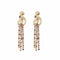 Boucles d'oreilles Boucles d'oreilles or rose, diamants, saphirs 58 Facettes N2984