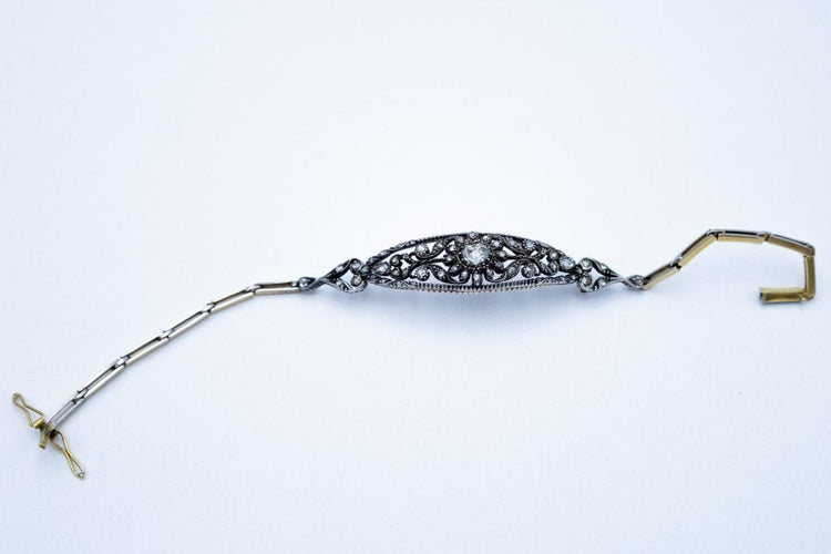 Bracelet ancien Art Nouveau avec diamants, Scandinavie, début du XXe siècle