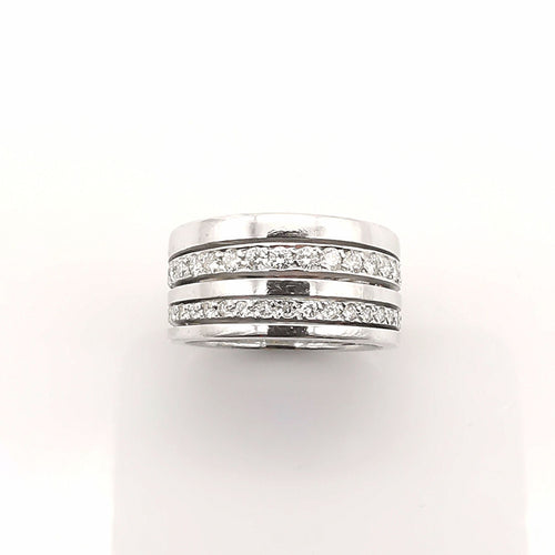 Bague 52 Bague en or blanc diamants 58 Facettes