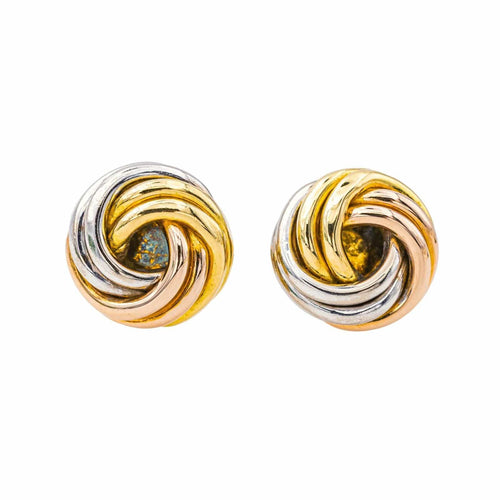 Boucles d'oreilles Cartier Boucles d'oreilles Puces Trinity Or jaune, Or blanc, Or rose 58 Facettes 4343882CN