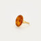Bague 53.5 Bague or jaune et Ambre 58 Facettes