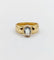 Bague 49 Bague jonc vintage or jaune 18k aigue marine de 0,70 carats 58 Facettes A06182